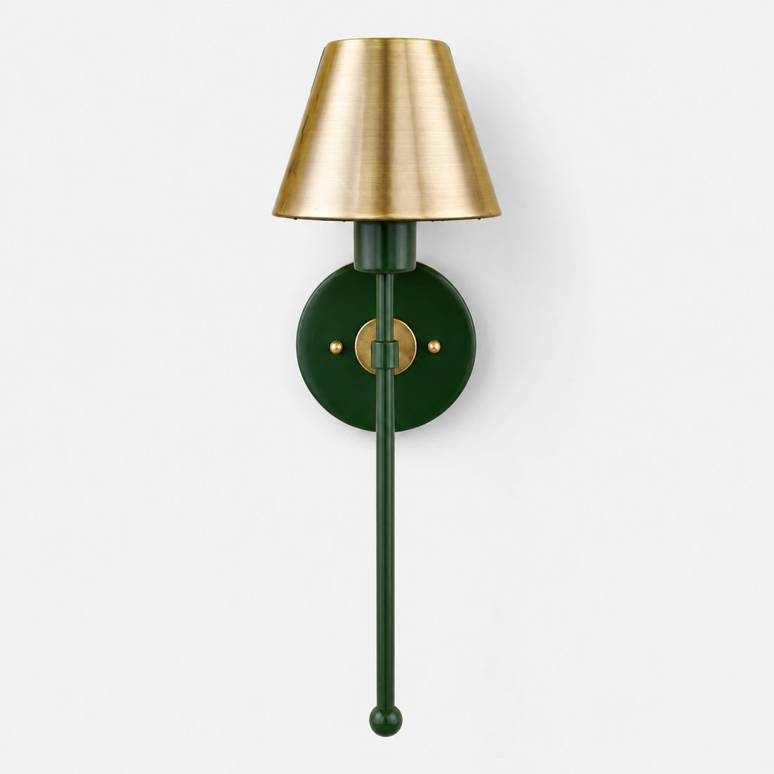 Colorful Single Light Wall Sconce - Brass Accent for Bathroom & Hallway