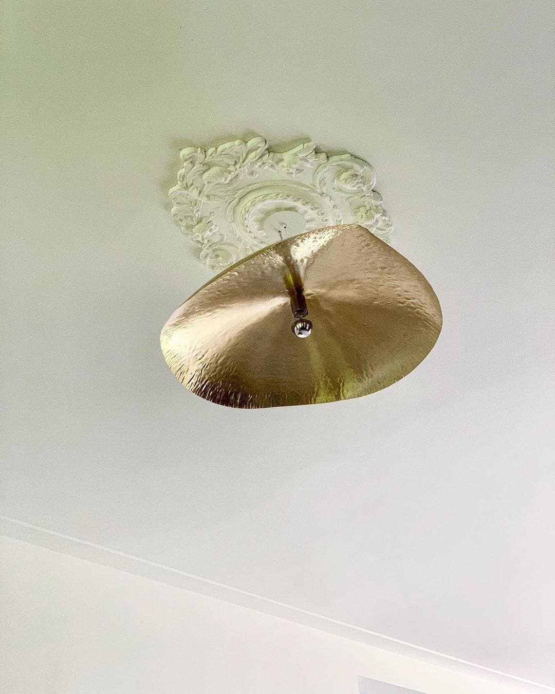 Hammered Brass Suspension Light