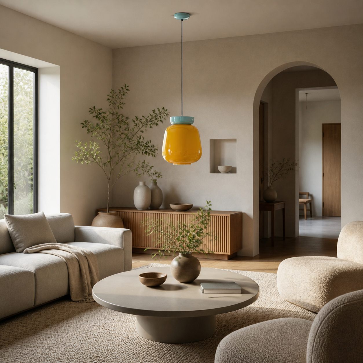 Fiesta Colorful Bowl Shaped Nordic Ceramic Pendant Lamp