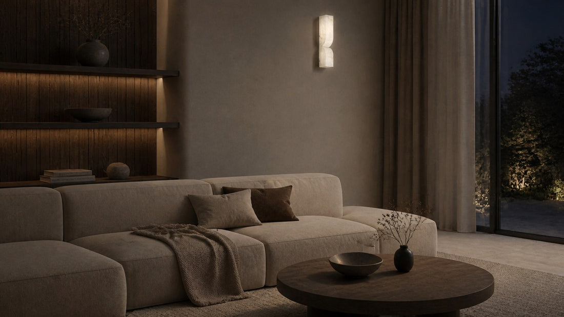 Modern Rectangular Alabaster Wall Lamp – Minimalist Sconce for Bedroom Hallway Living Room