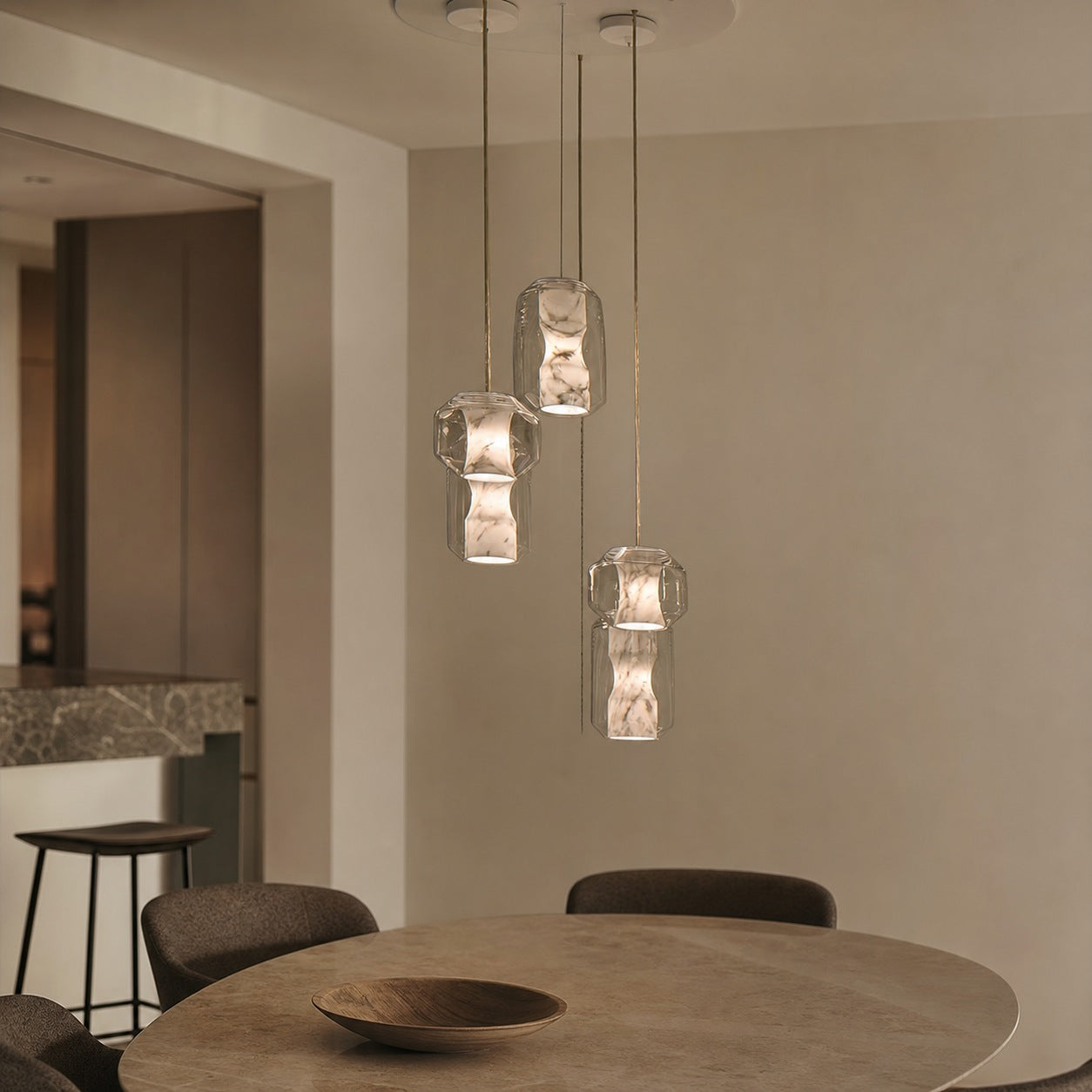 Glass Alabaster Pendant Lamp
