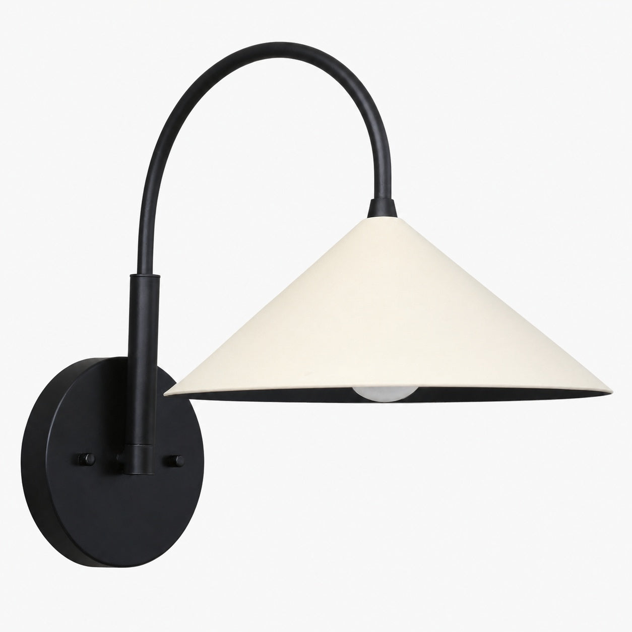 Curva Metal Vintage Wall Sconce  - Elegant Cone Shade for Bedrooms