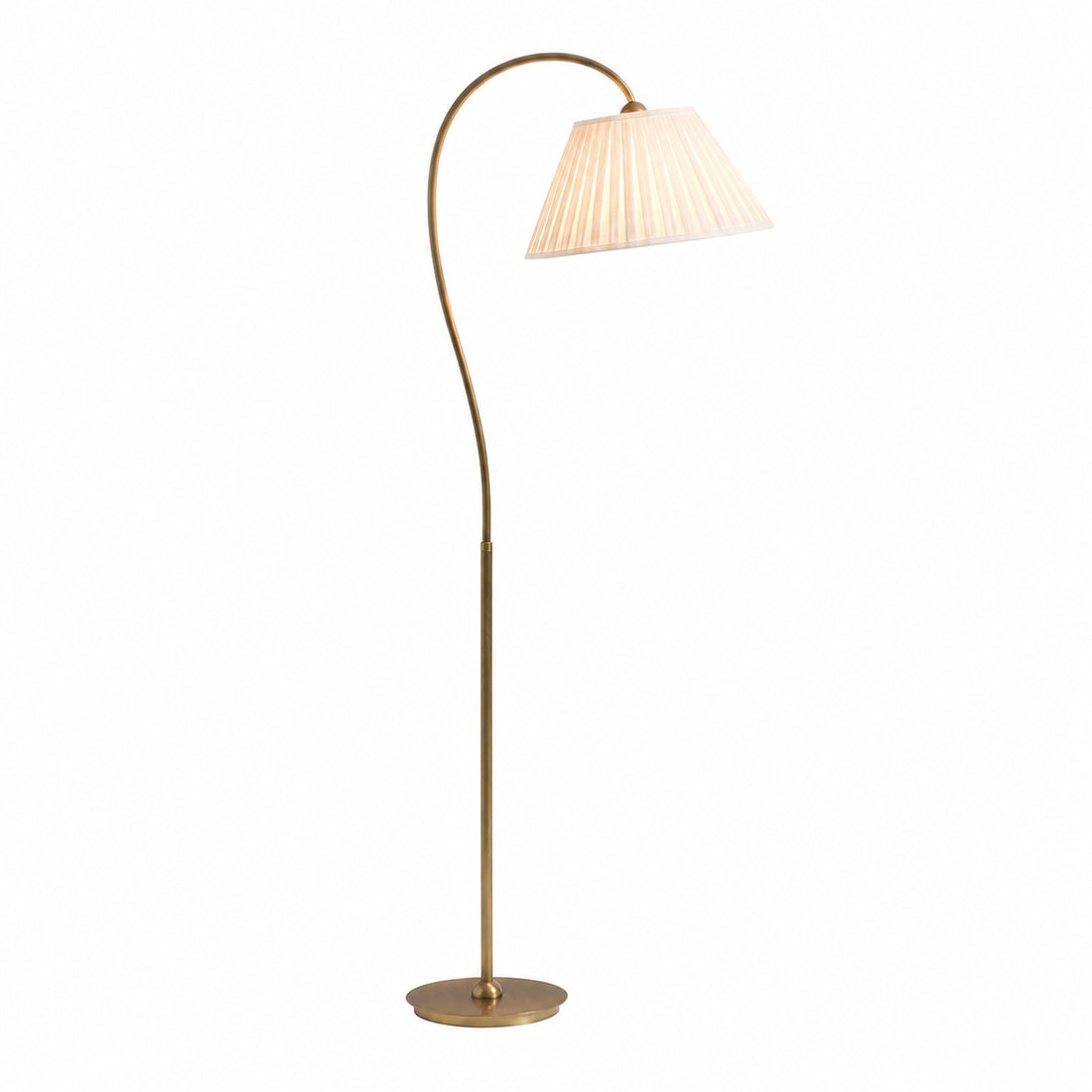 Luvora Pleated Shade Floor Lamp - Adjustable Linen Light in Farmhouse Style