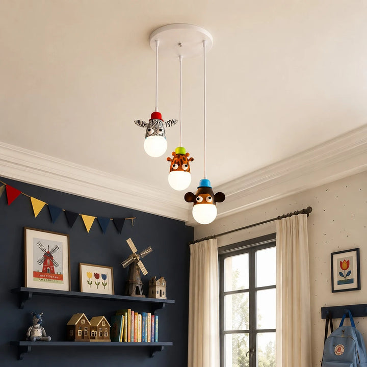 Kids animal pendant light in room scene