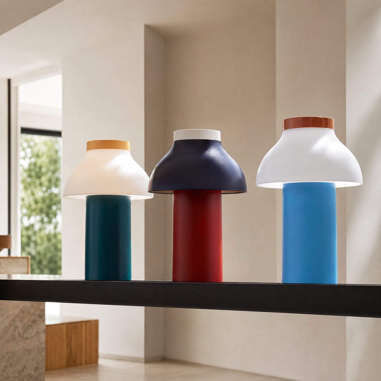 Modern Portable Table Lamp – Minimalist Rechargeable Light for Indoor Outdoor Use