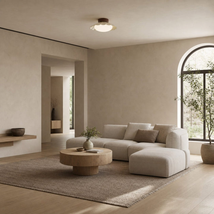 Pluvoria Modern Minimalist Scalloped Clouds Ceiling Light - Sleek Ceiling Lamp with Clean Lines
