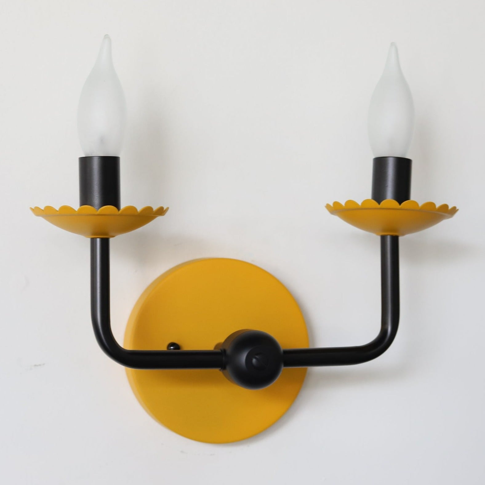 Retro Two Light Wall Sconce - Scalloped Design for Elegant Interiors