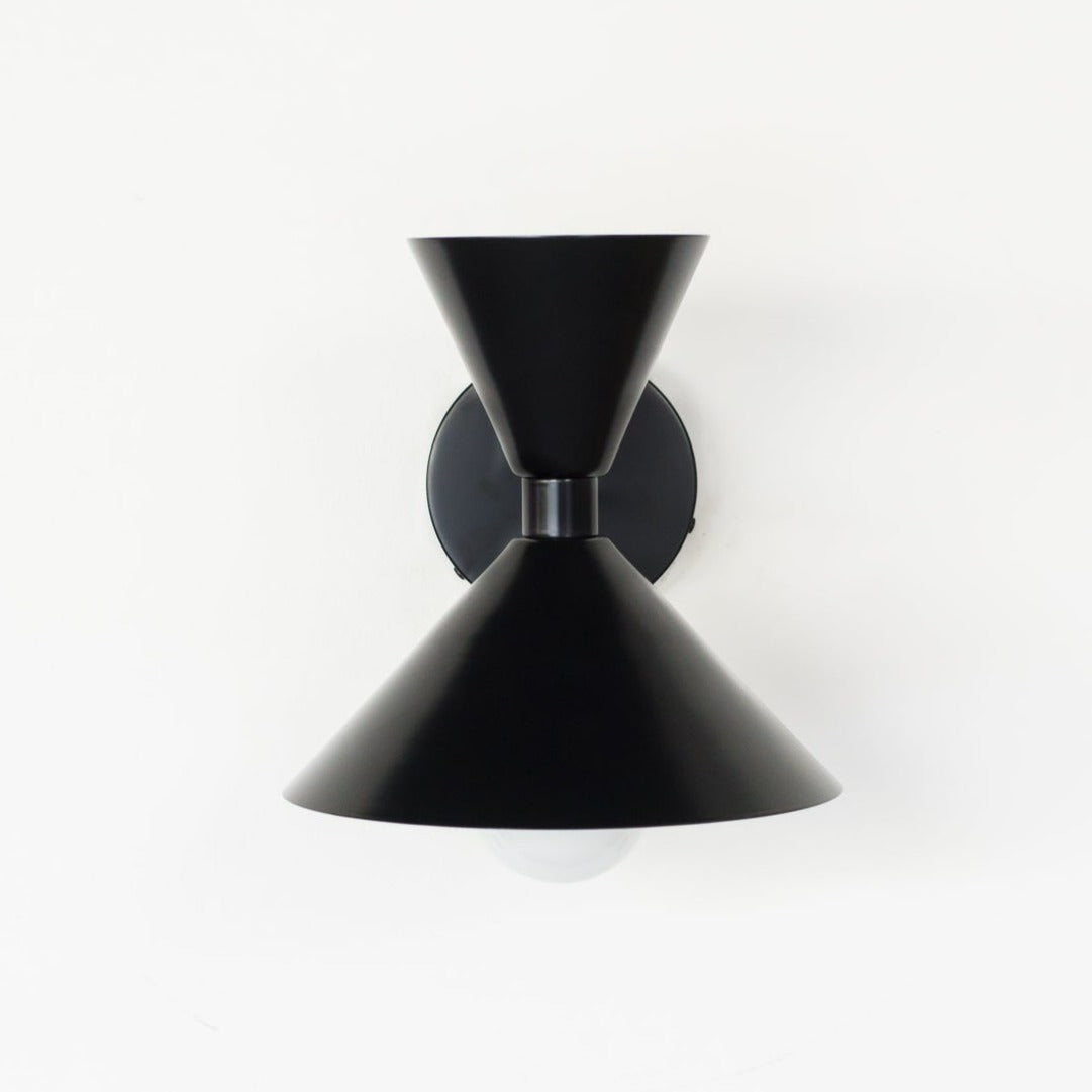 Brass Cone Wall Sconce - Hourglass Lighting for Home Spaces