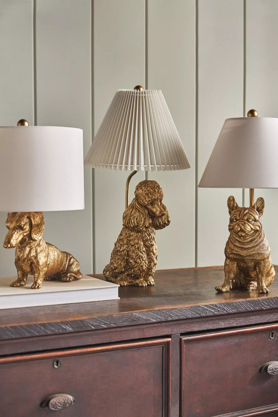 Pawdia Unique Table Lamp - Decorative Ceramic Animal Bedside Lamp