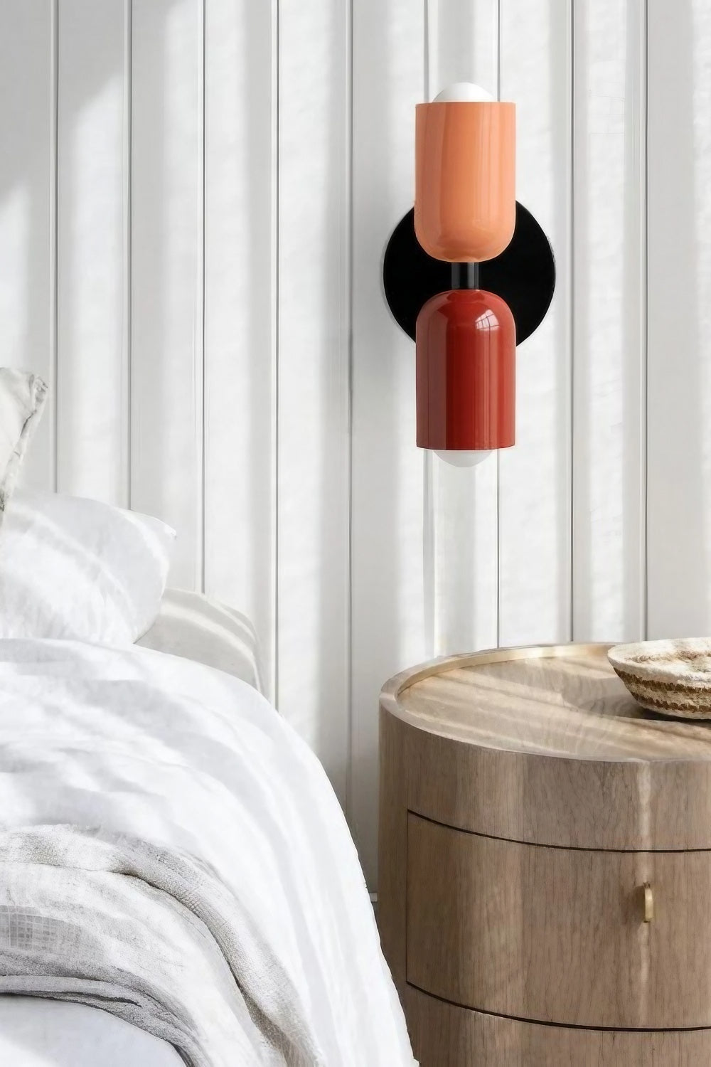 Double head macaroon color up and down wall sconce