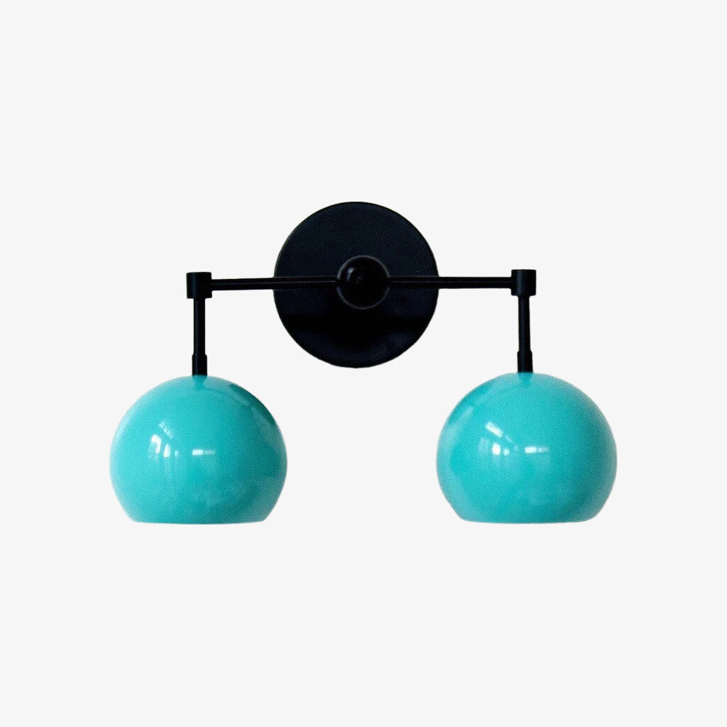 Navy Wall Light - Double Ball Bath Vanity Mirror Wall Sconce