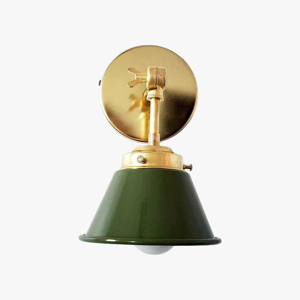 Modern Cone With Elegant Swivel Mechanism Brass Wall Lamp