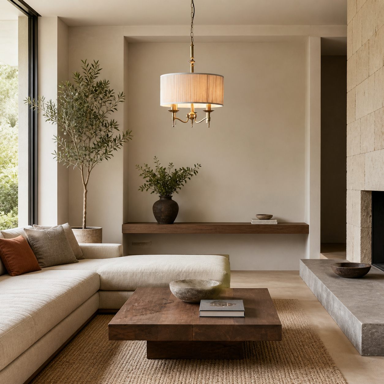 Tela 3-Light Pendant Lamp - Elegant Multi Arm Hanging Light for Living & Dining Spaces