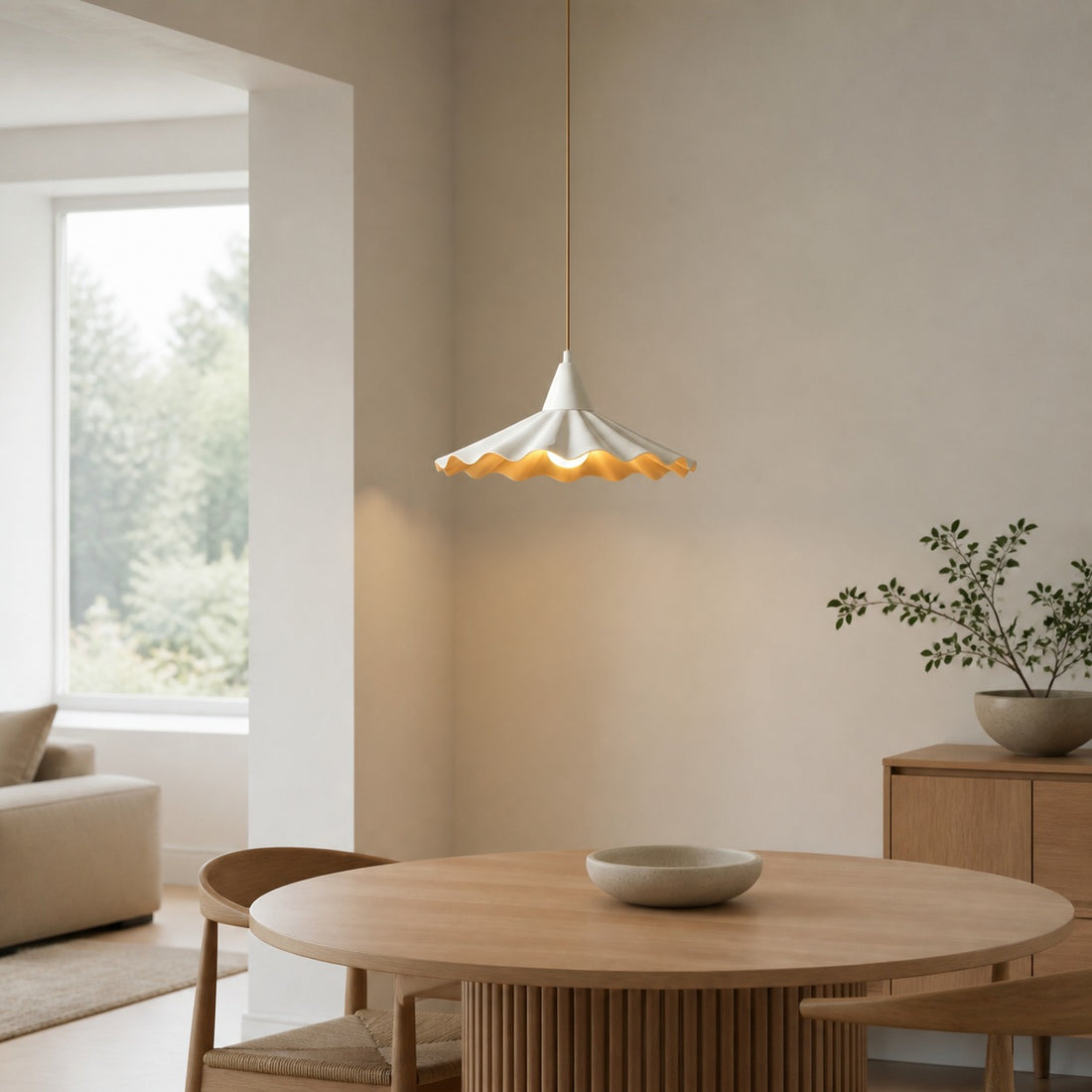 Arluneva Artistic Wave Pendant Lamp - Modern Handcrafted Ceramic Light for Living Room