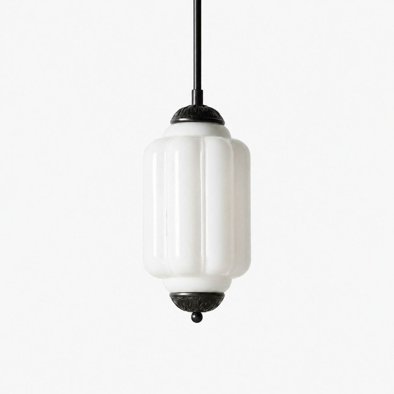 Eloise Vintage Glass Chandelier - Milk Glass Home Accent