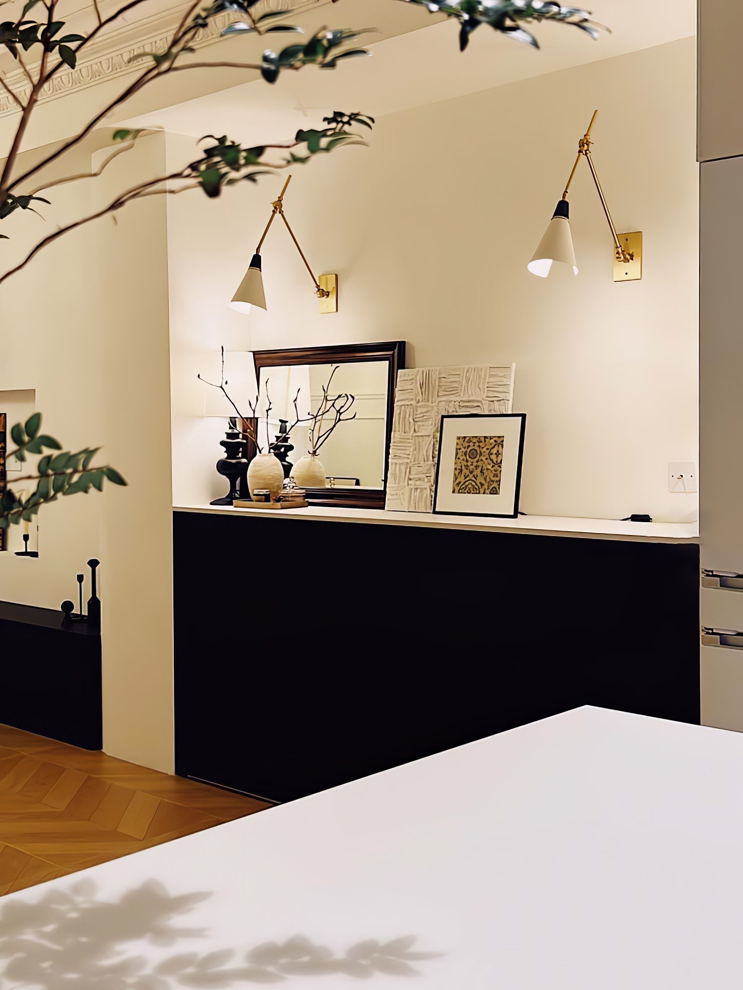 Vintage Metal Adjustable Swing Arm Wall Lamp