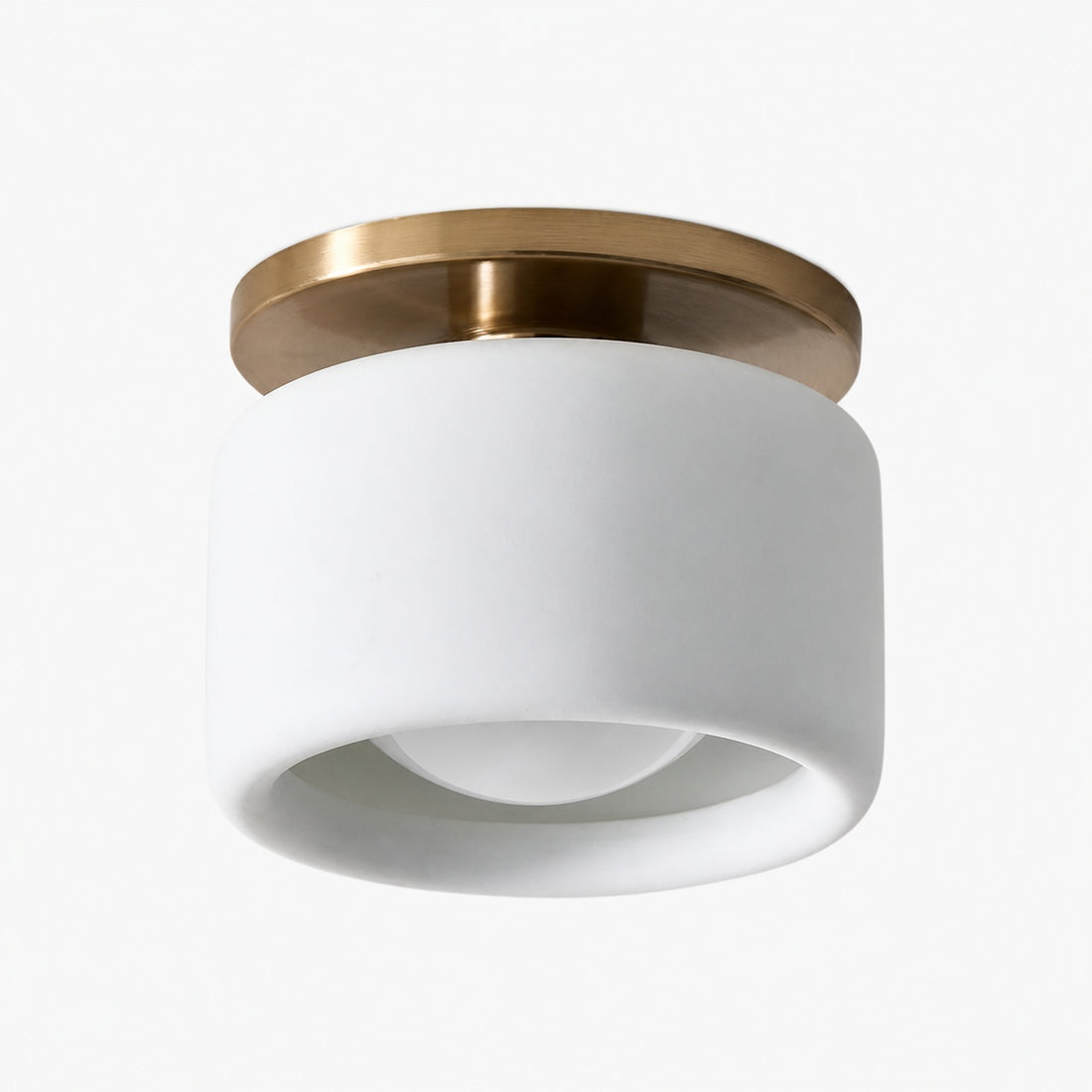 Cerova Modern Porcelain Flush Mount Ceiling Light– Elegant Ivory Shade