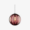 Lunorie Iron Metal Glass Globe Pendant Light - Sculpted Adjustable Pendant for Dining Spaces