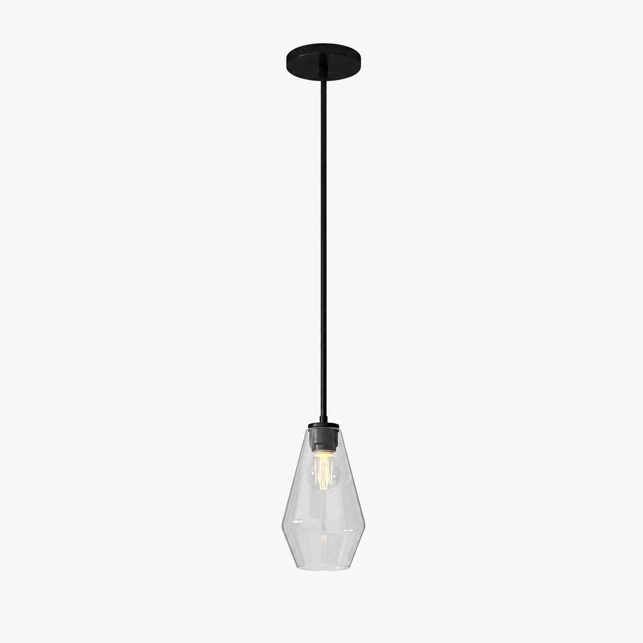 Merin Transparent Glass Sculpture Geometric Chandelier
