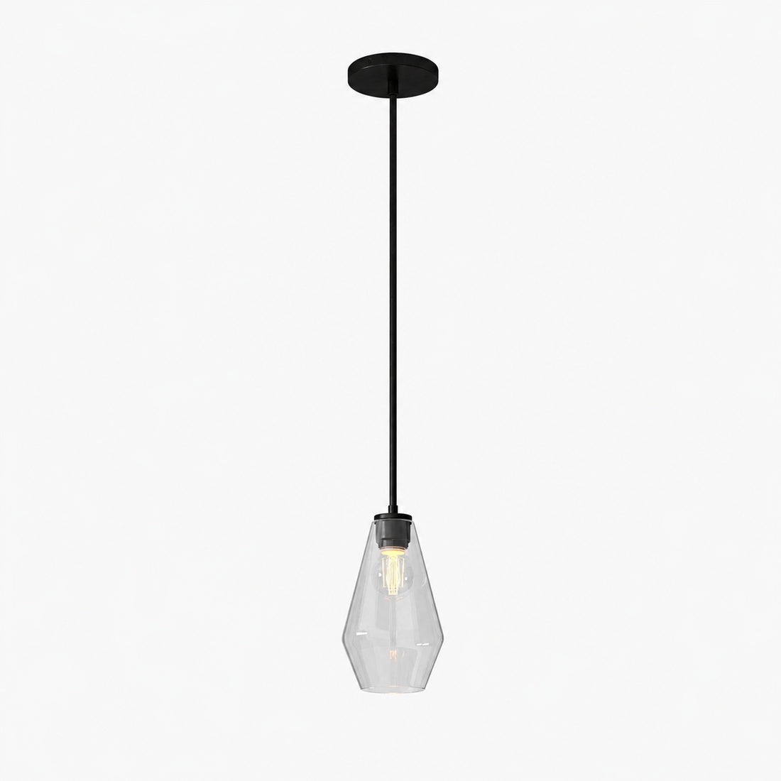 Merin Transparent Glass Sculpture Geometric Chandelier