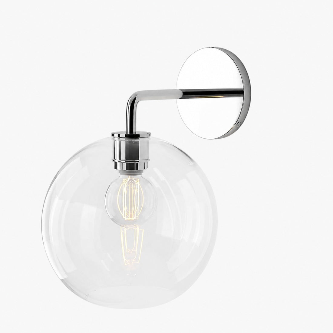 Selvion Artistic Globe Sconce Light - Handcrafted Glass Sculptural Wall Fixture