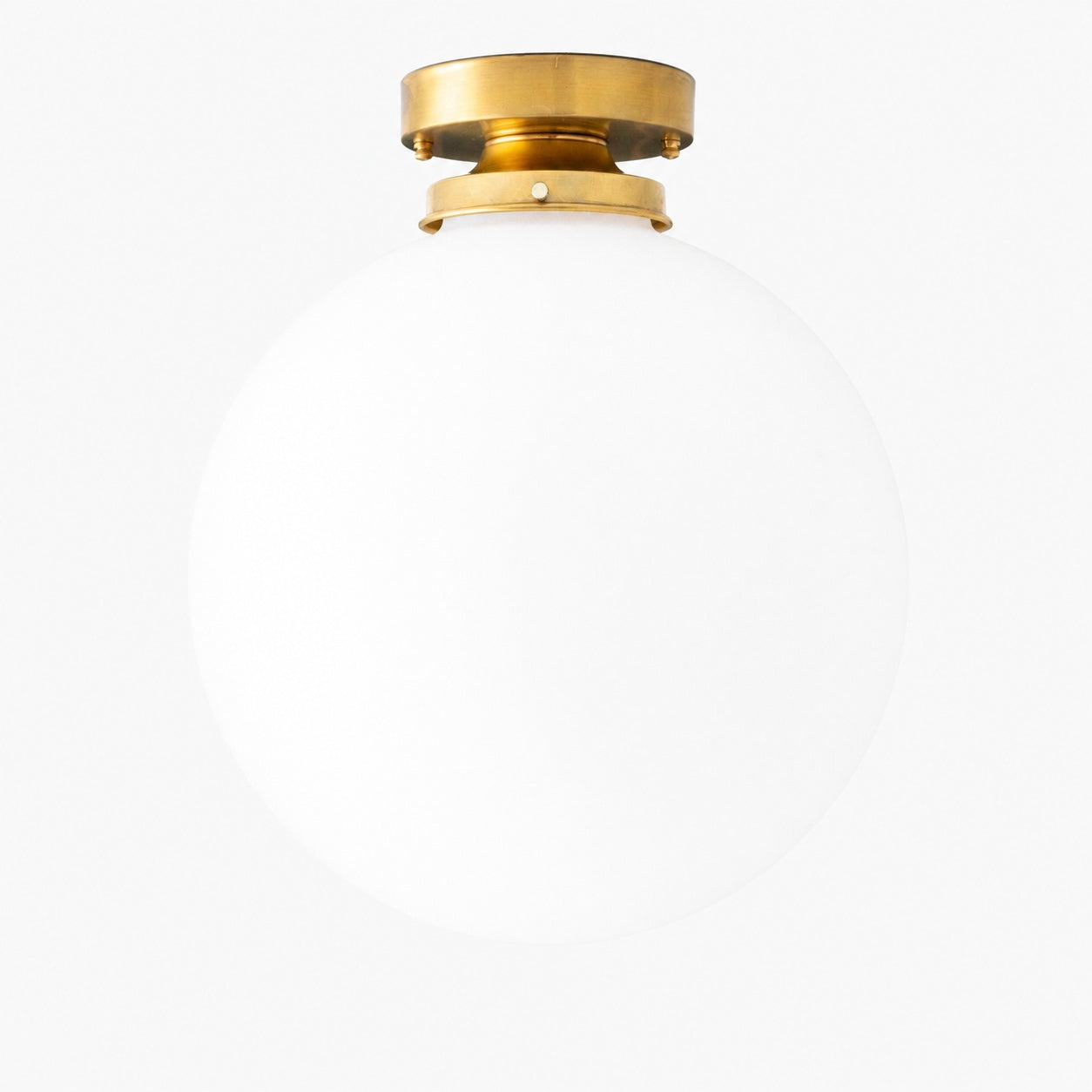 Glorica Glass 12 Inch Globe Ceiling Light - Frosted Glass Art Deco Pendant And Flush Mount