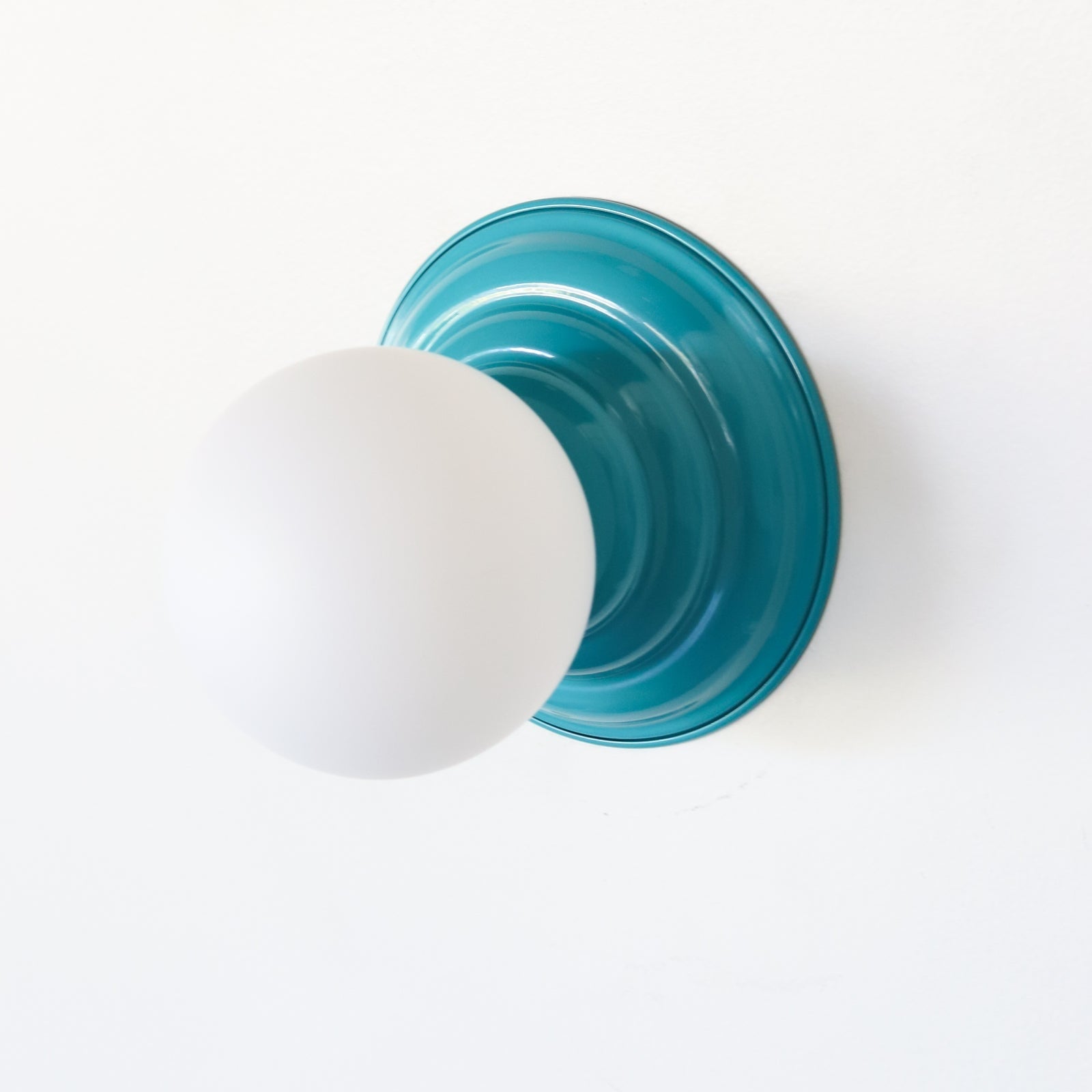 Retro Flushmount Ceiling Light or Wall Sconce - Minimalist Glass Globe