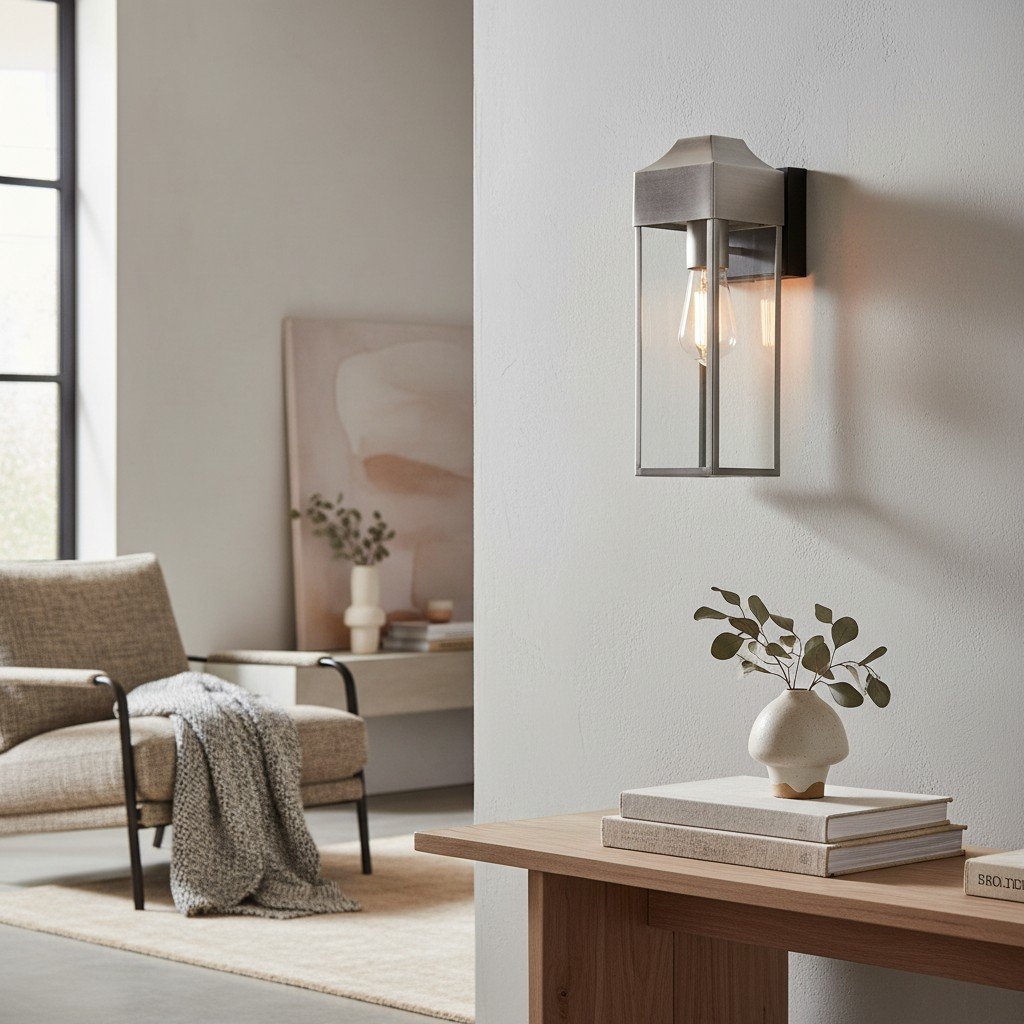 Georgon Exterior Wall Lantern Light – Clear Glass Shade, Classic Architectural Style for Outdoor Spaces