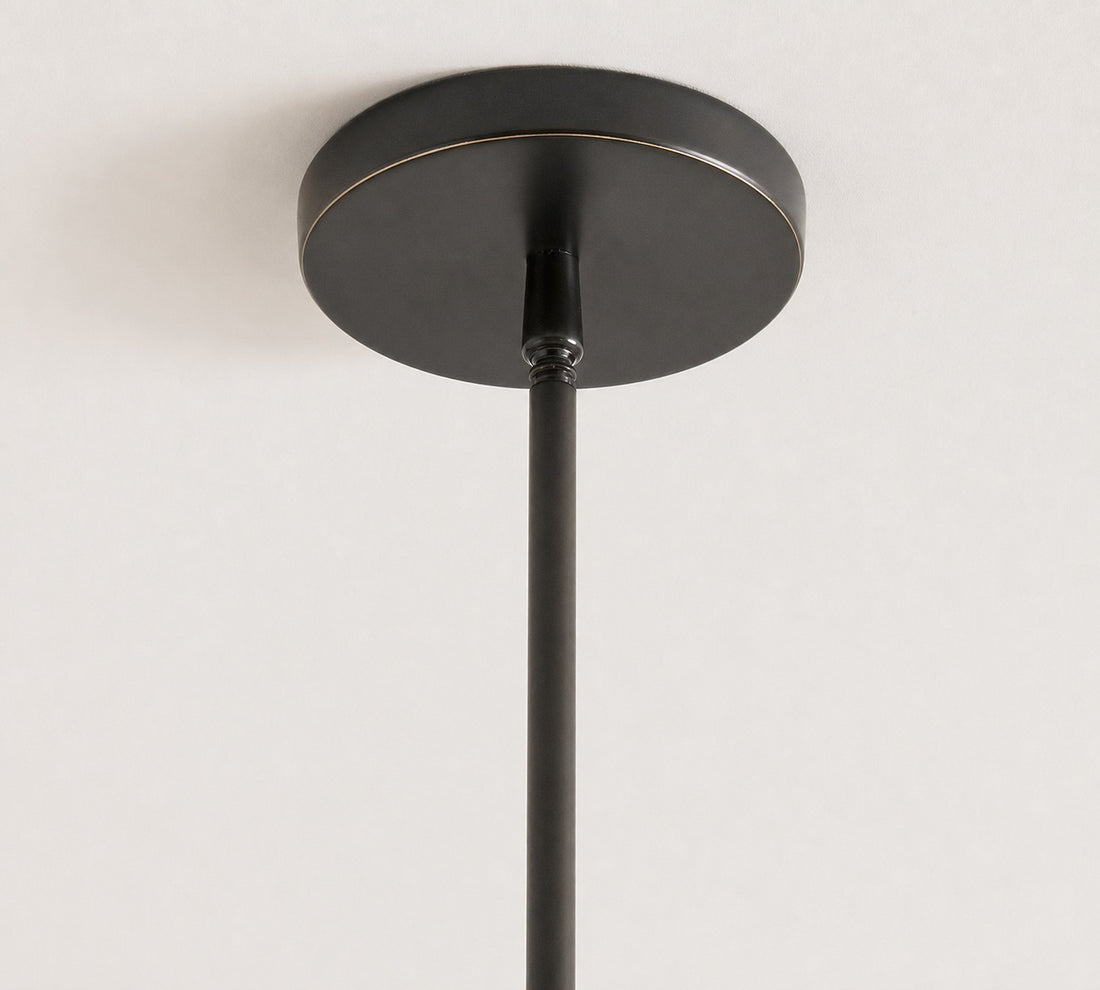 Auria Metal Brass Pendant Lighting - Vintage Finish with Glass Shade