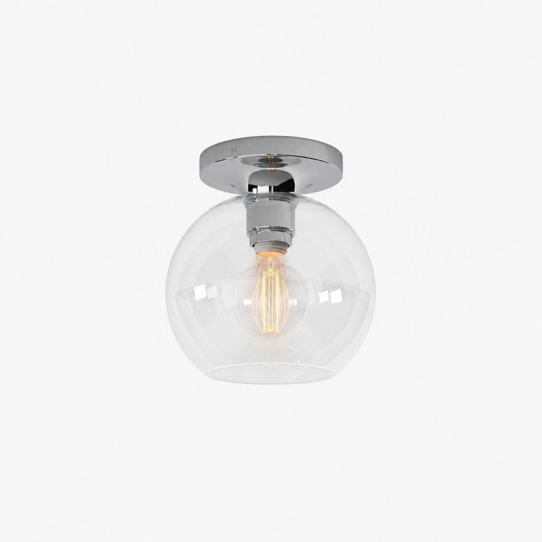 Selvion Modern Globe Pendant Light - Damp-Rated Bathroom Lighting - Luxe Glass Shade