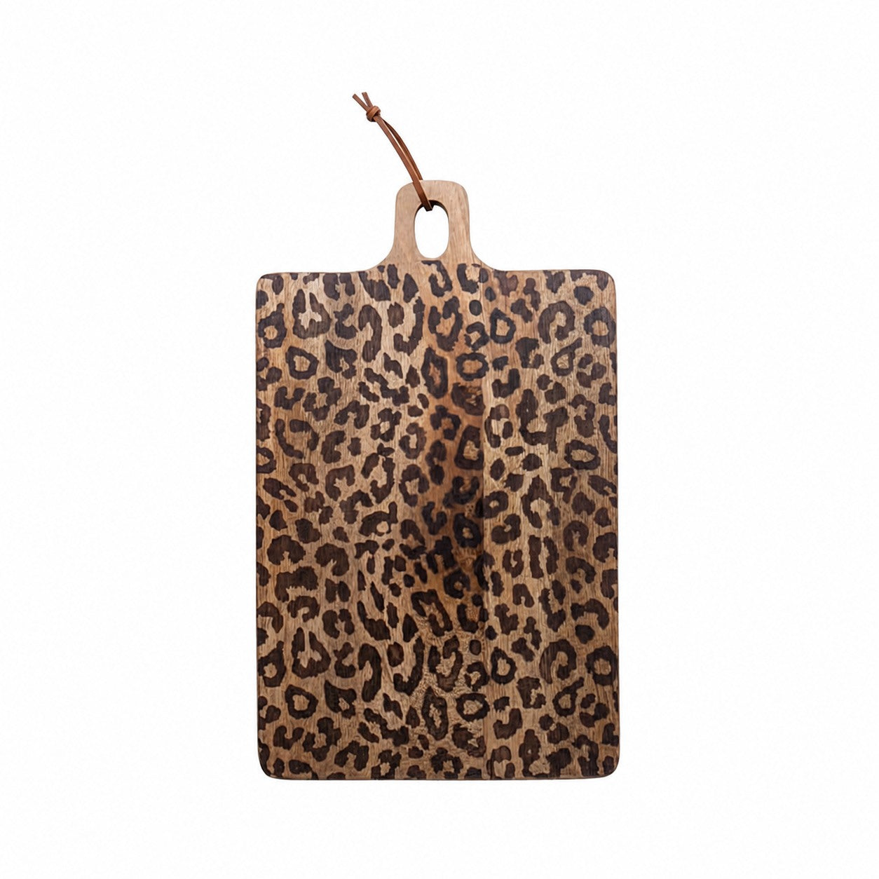 Lepwood Premium Leopard Print Sapele Wood Chopping Serving Board for Table Styling and Entertaining