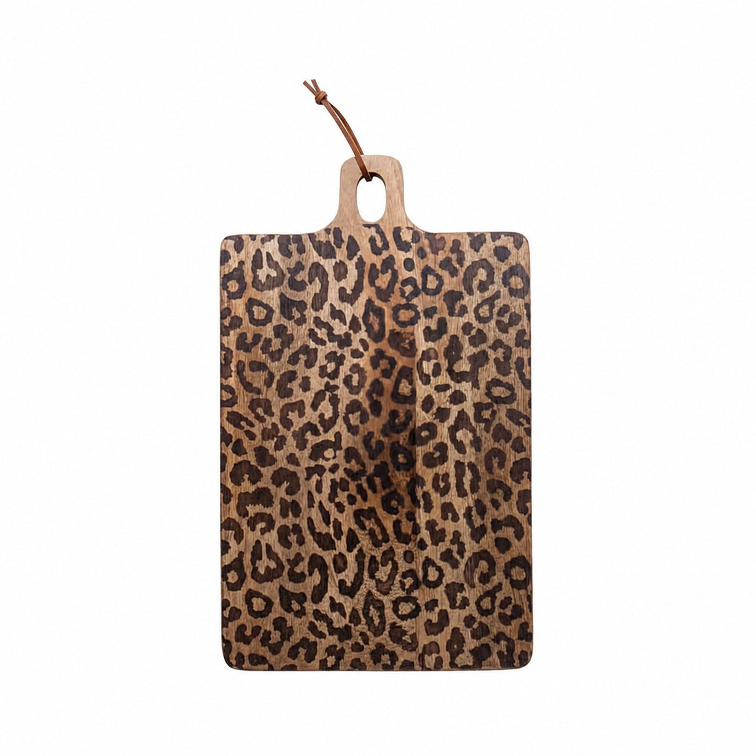 Lepwood Premium Leopard Print Sapele Wood Chopping Serving Board for Table Styling and Entertaining