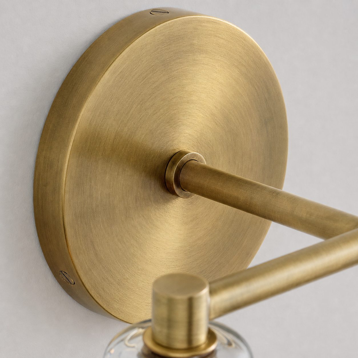 Glavira Recycled Glass Double Sconce - Indoor Brass Wall Lighting