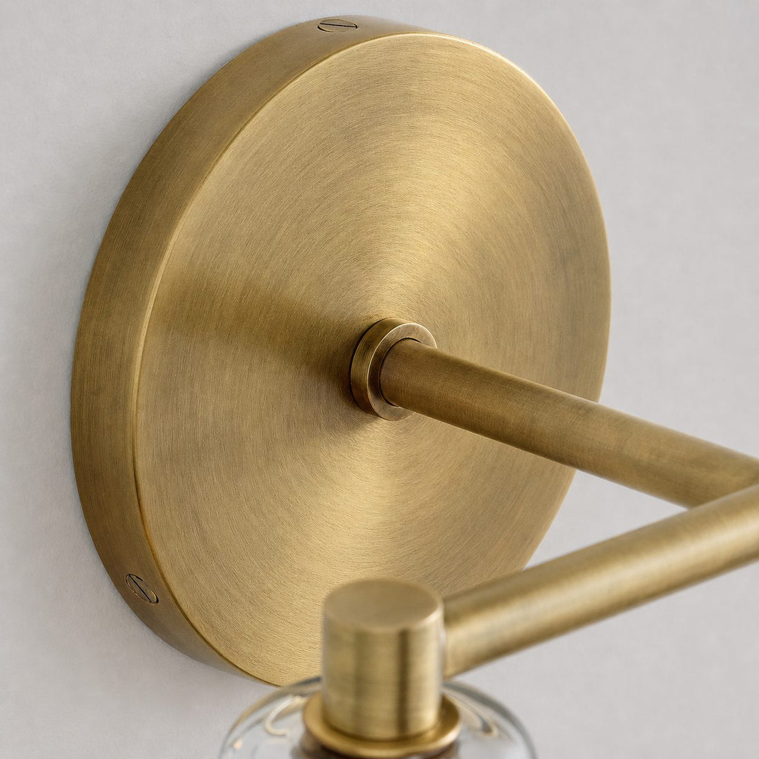 Glavira Recycled Glass Double Sconce - Indoor Brass Wall Lighting