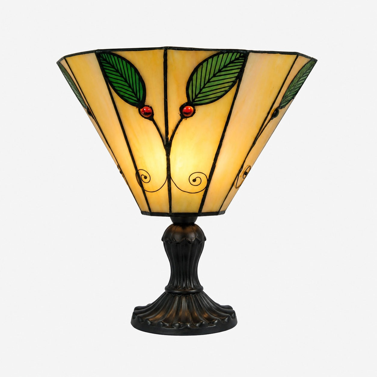 TiffStar Art Nouveau Leaf Motif Tiffany Wall Sconce - Vintage Inspired Accent Lighting for Hallway and Living Room