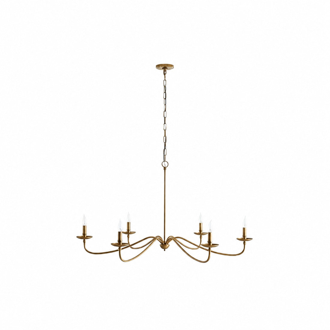 Reticula Open Iron Frame Chandelier - Indoor and Outdoor Hanging Light for Dining Room Living Room Entry
