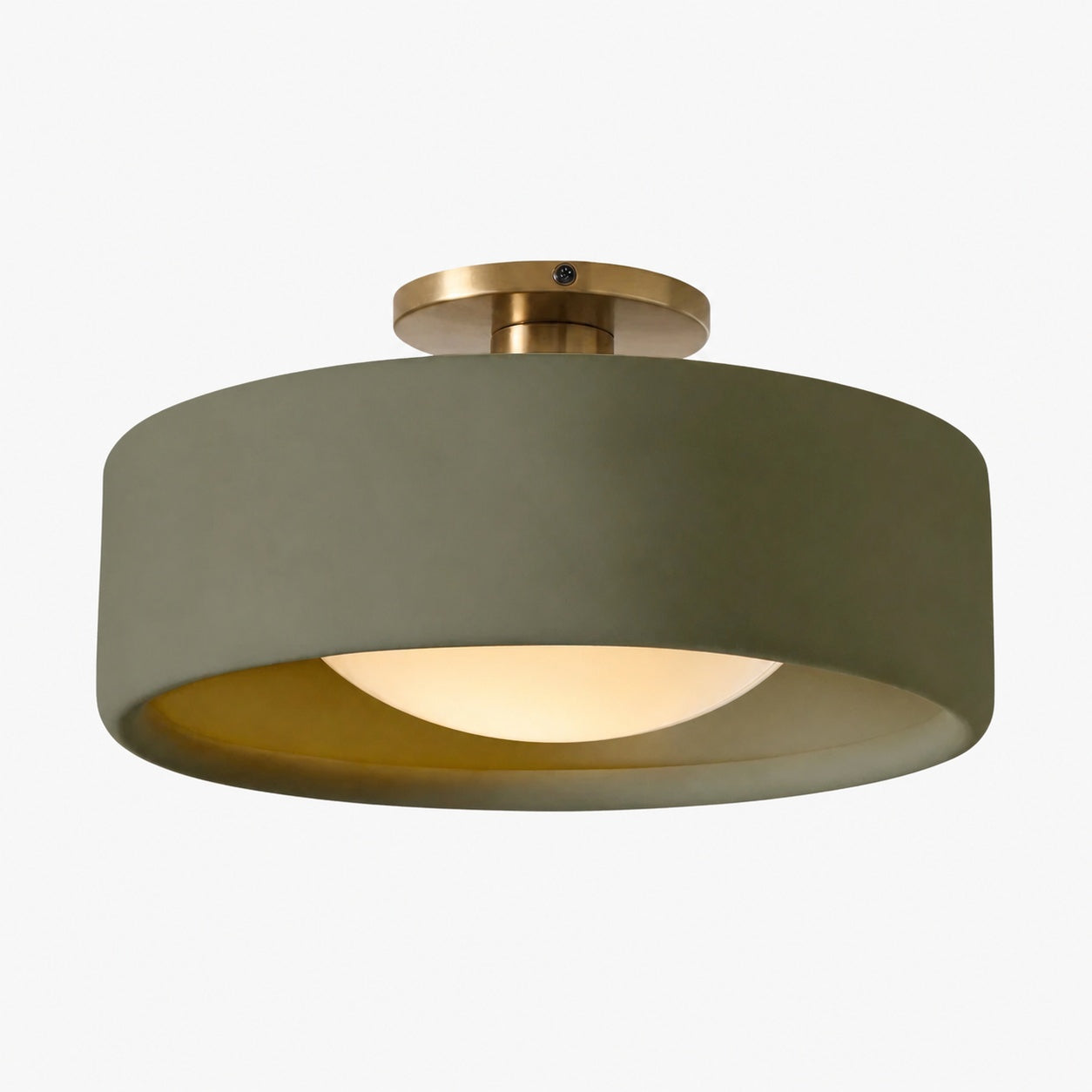 Cerova Modern Porcelain Flush Mount Ceiling Light– Elegant Ivory Shade