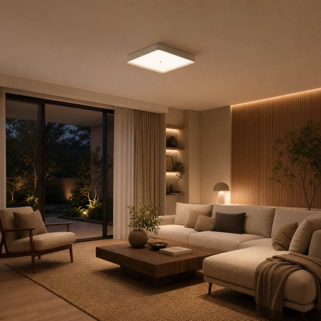 Zenthoris Travertine Ceiling Light Minimalist Flush Mount – Modern Ambient Hallway Lighting