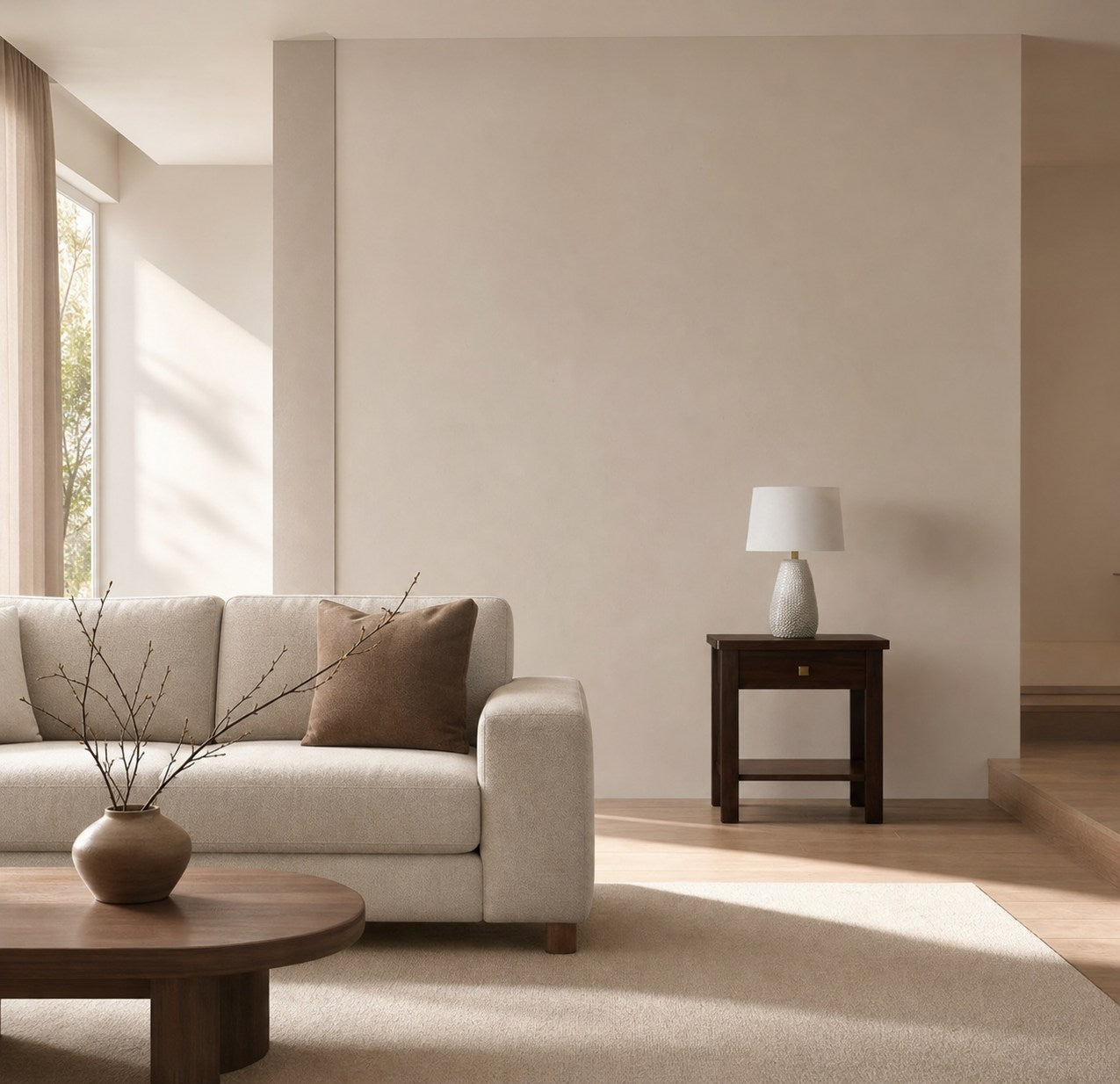 Cerova Modern Porcelain Flush Mount Ceiling Light– Elegant Ivory Shade