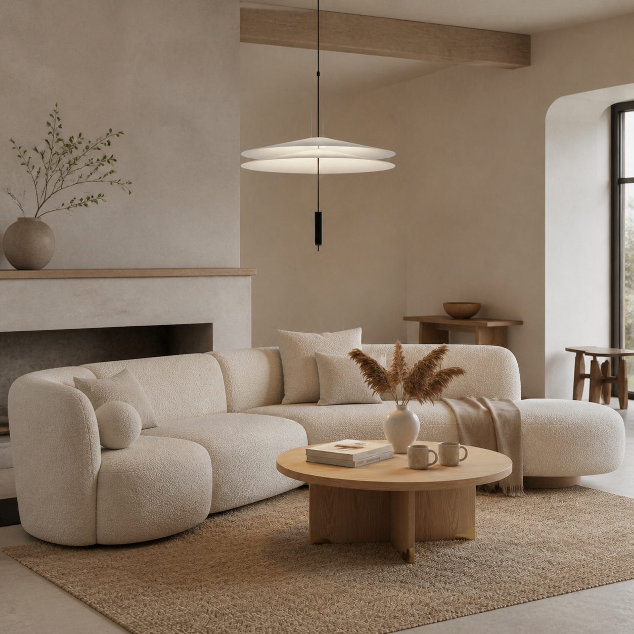 Plumeo Flamingo Multi Layered Pendant Light - Minimalist Light Fixture for Modern Living Rooms N54
