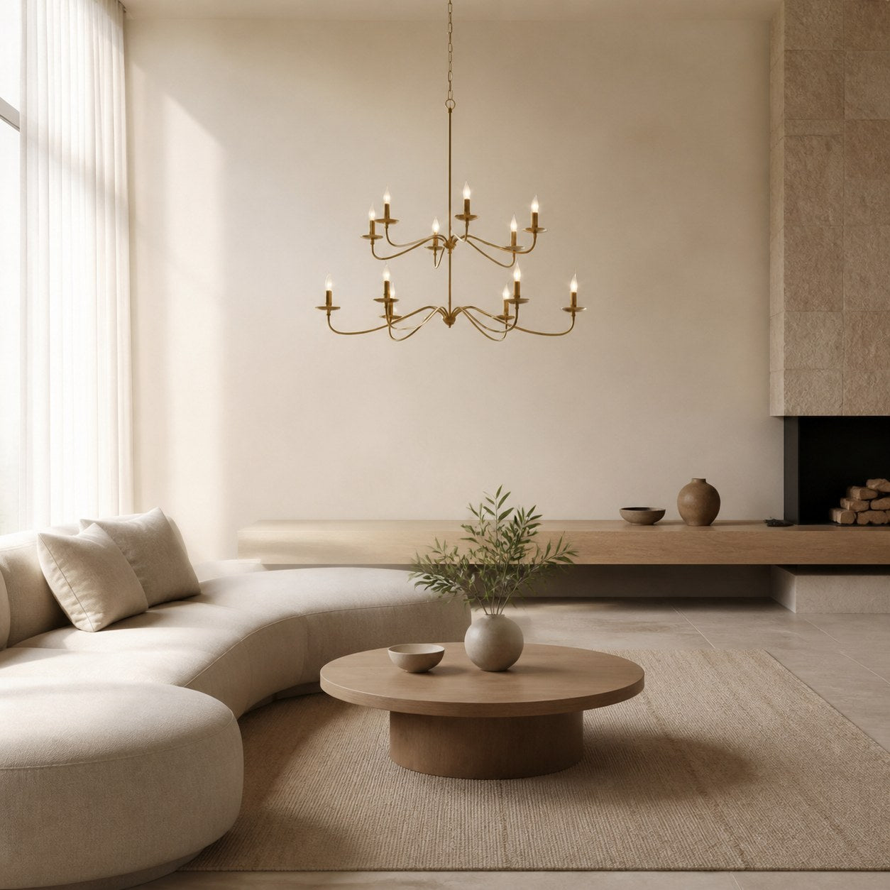 Reticula Modern Round Chandelier – Iron Frame with Open Circular Design for Dining or Entry