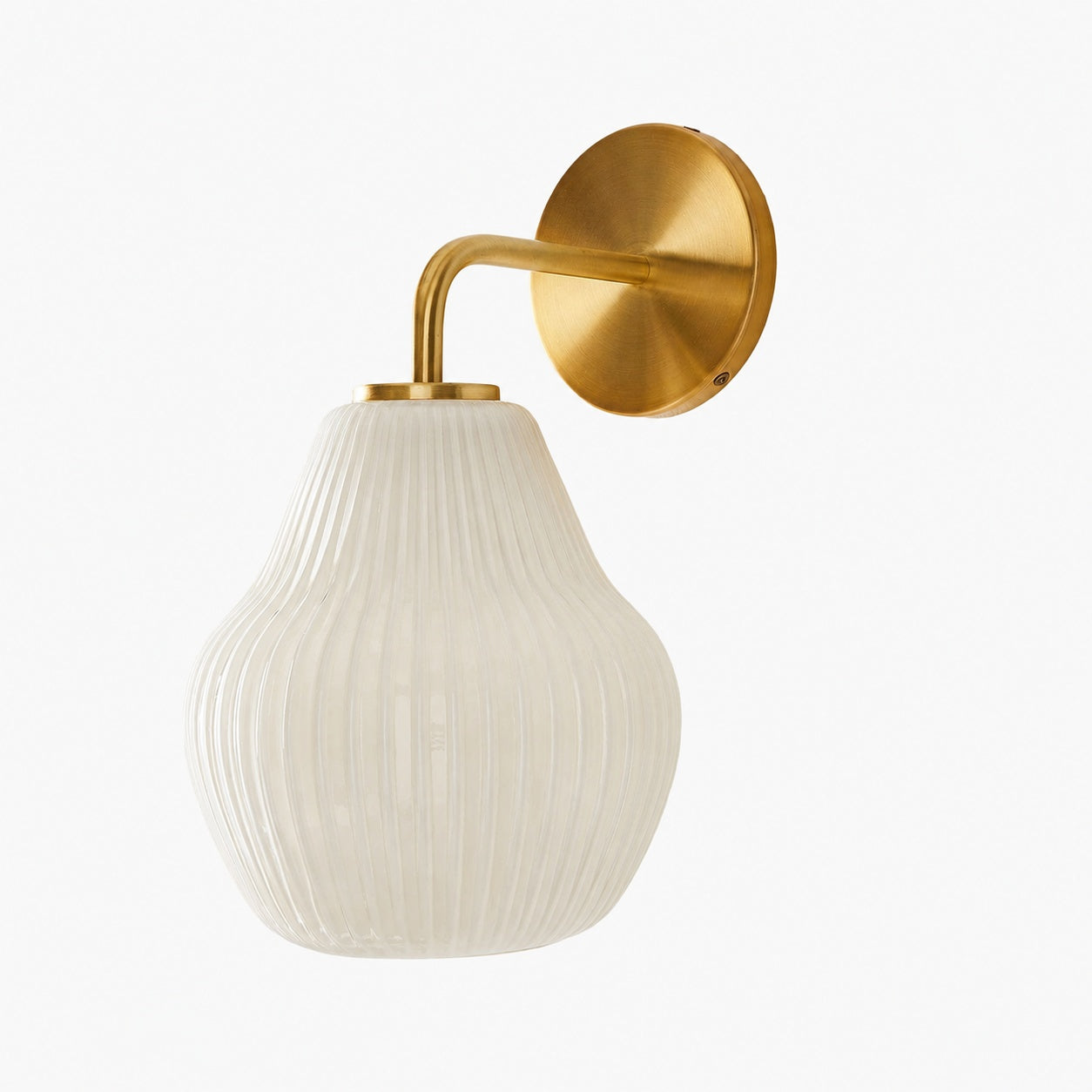 Rivrona Ribbed Glass Wall Sconce - Elegant Modern Lighting for Hallway & Bedroom