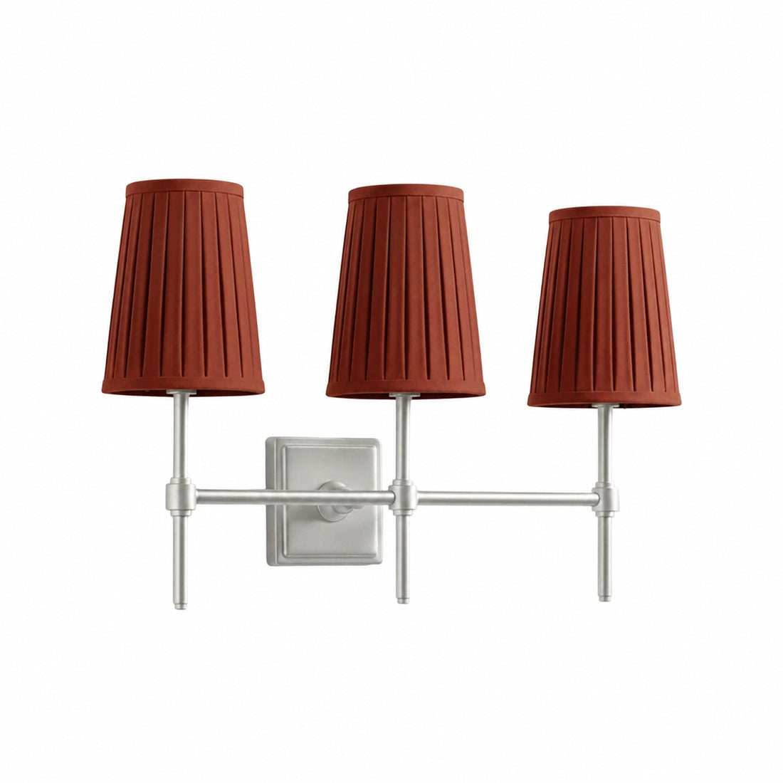 Derlina White Linen Shades Wall Lamp – Retro Metal Multi-Head Lighting Fixture