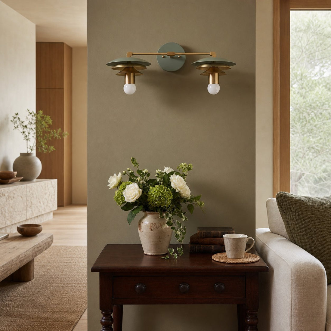 Artivo Layered Brass Vanity Light - Modern Sleek Style Home Bath Accent