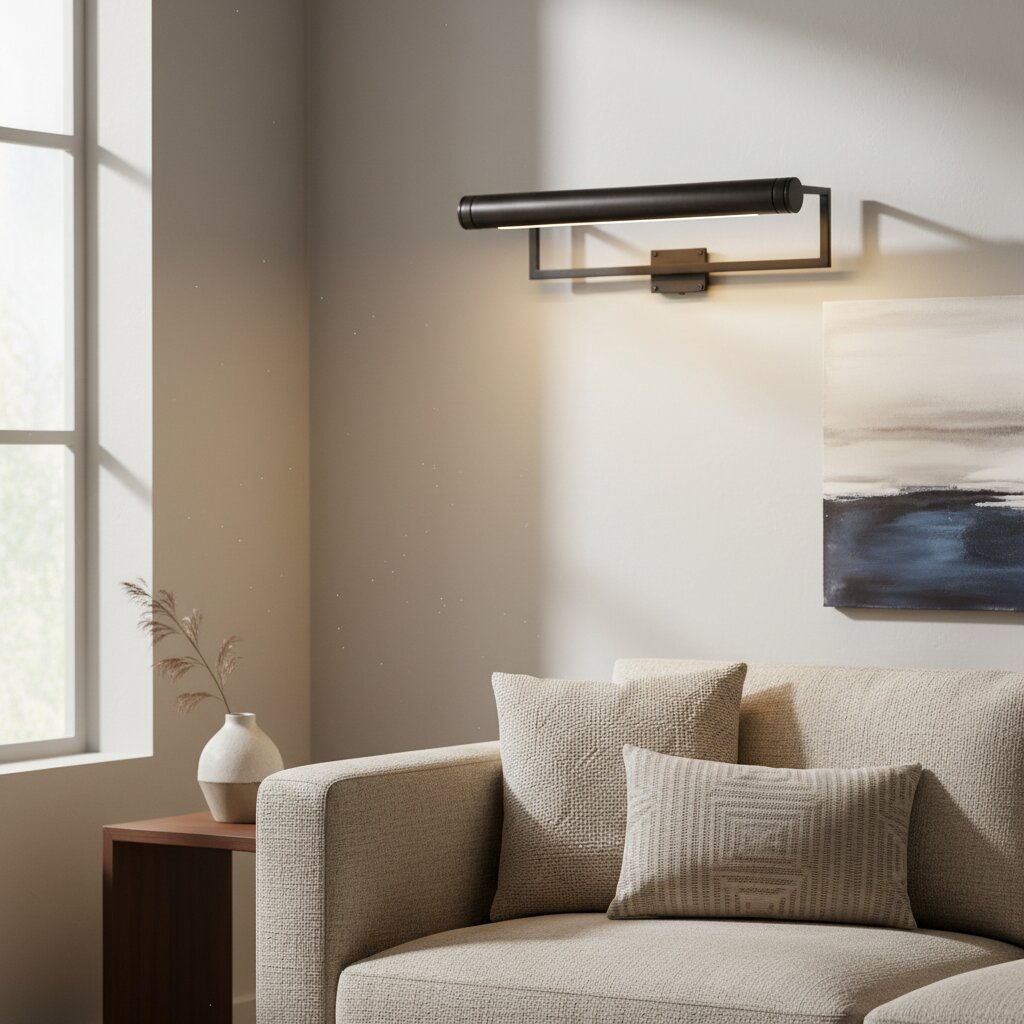 Aurix Picture Light - Sleek Slim Design Wall Lamp Metal Finish for Living Rooms & Galleries