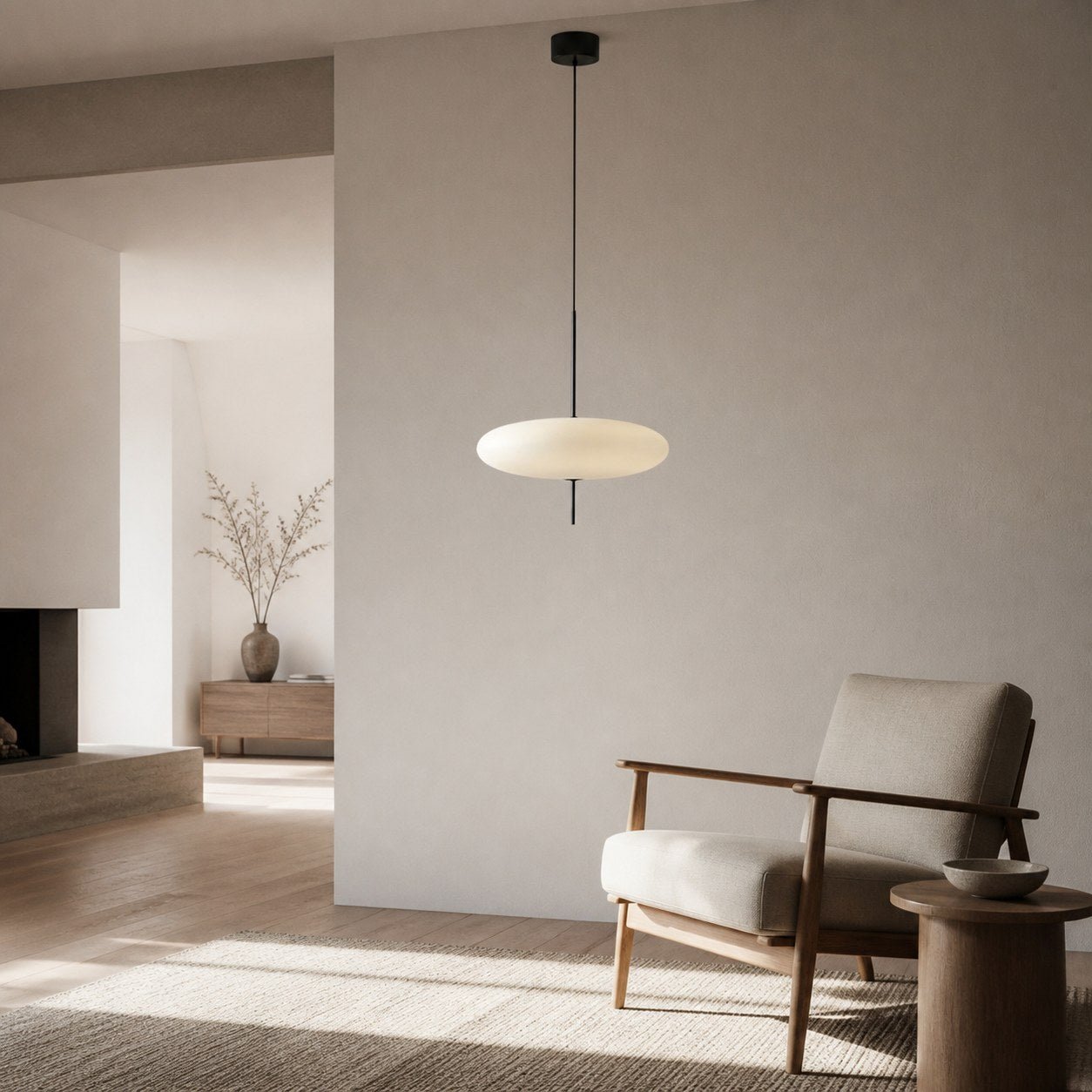 Modellis Minimalist Pendant Lamp with Clean Lines – Contemporary Lighting for Living Spaces N29