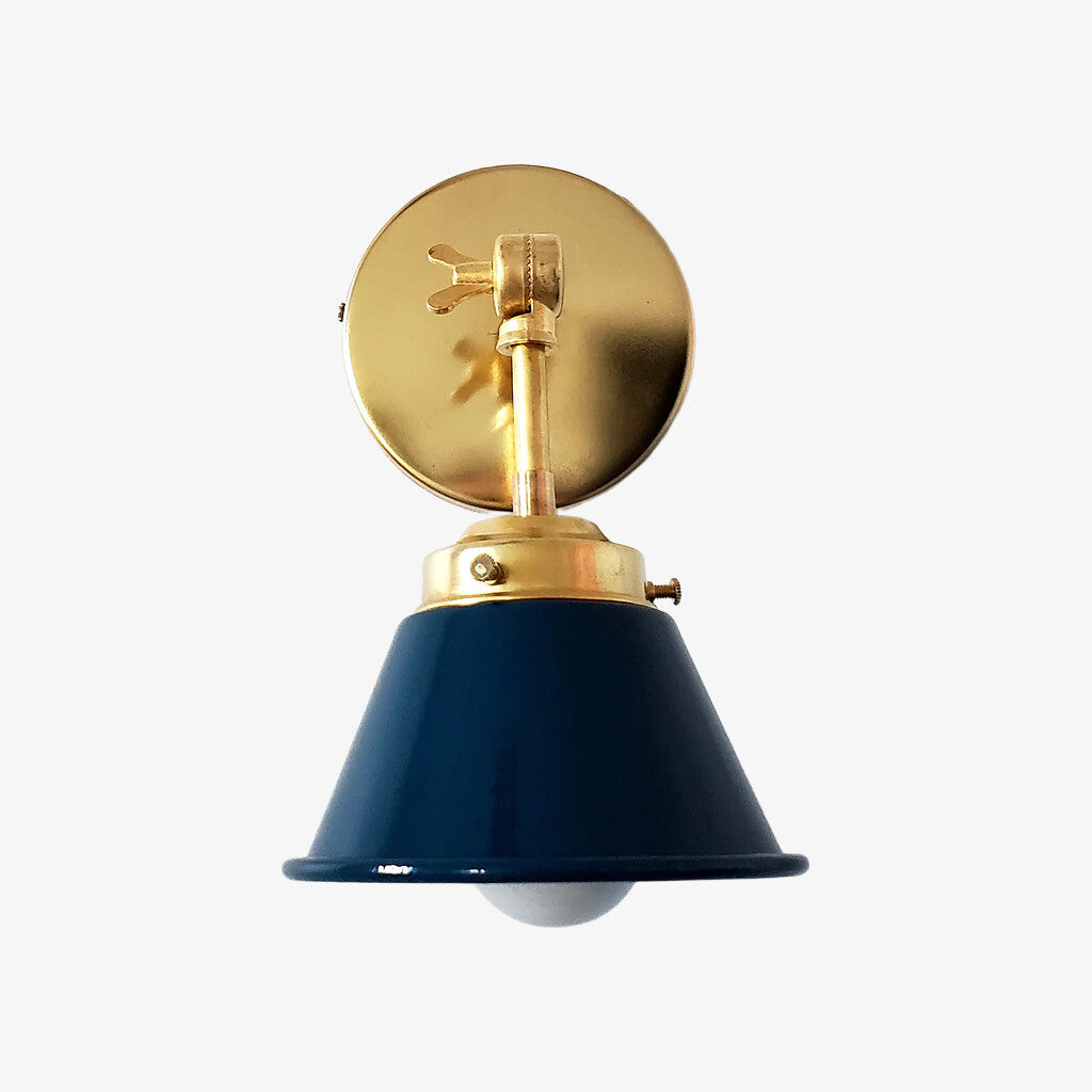Modern Cone With Elegant Swivel Mechanism Brass Wall Lamp