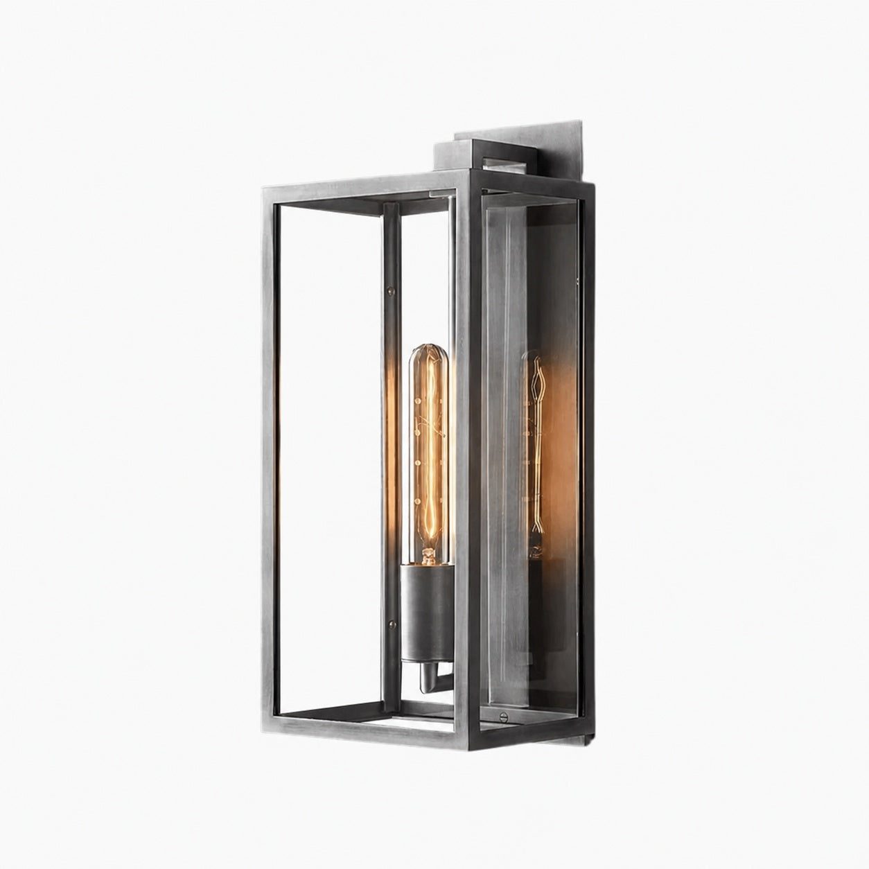 Classic Beckman Vintage Wall Sconce - Steel & Glass Linear Design