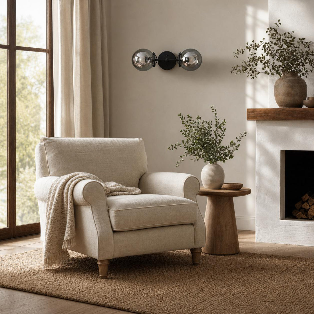 Lumio Globe Double Globe Vanity Wall Light - Rustic Farmhouse Bathroom Wall Fixture