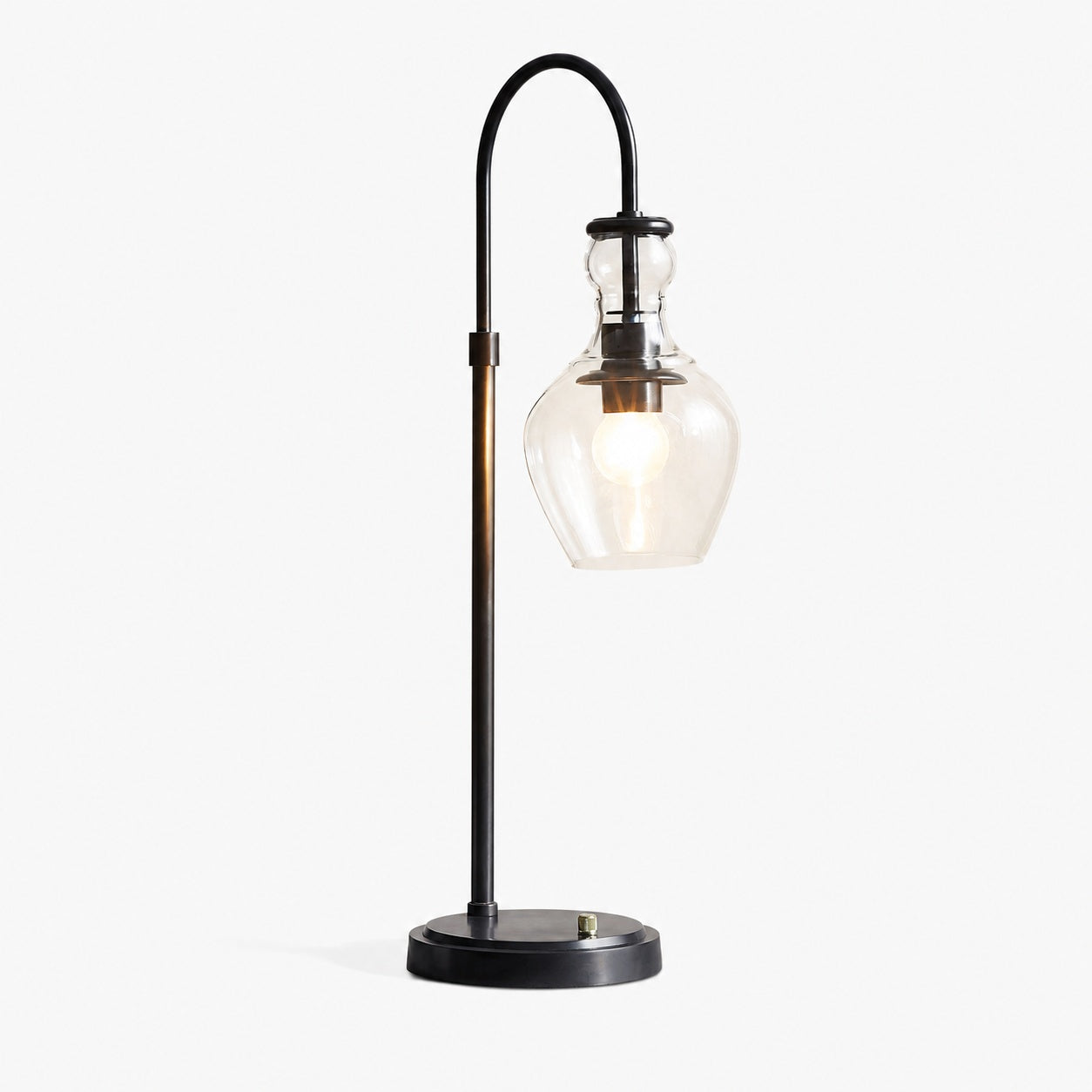 Lawson Recycled Glass Table Lamp with USB - Brass and Bronze Modern Design
